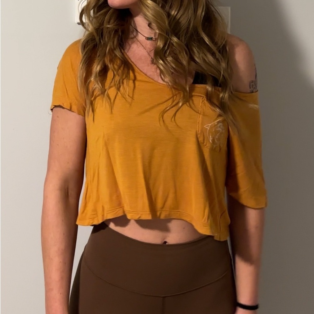 XS slouchy crop tee